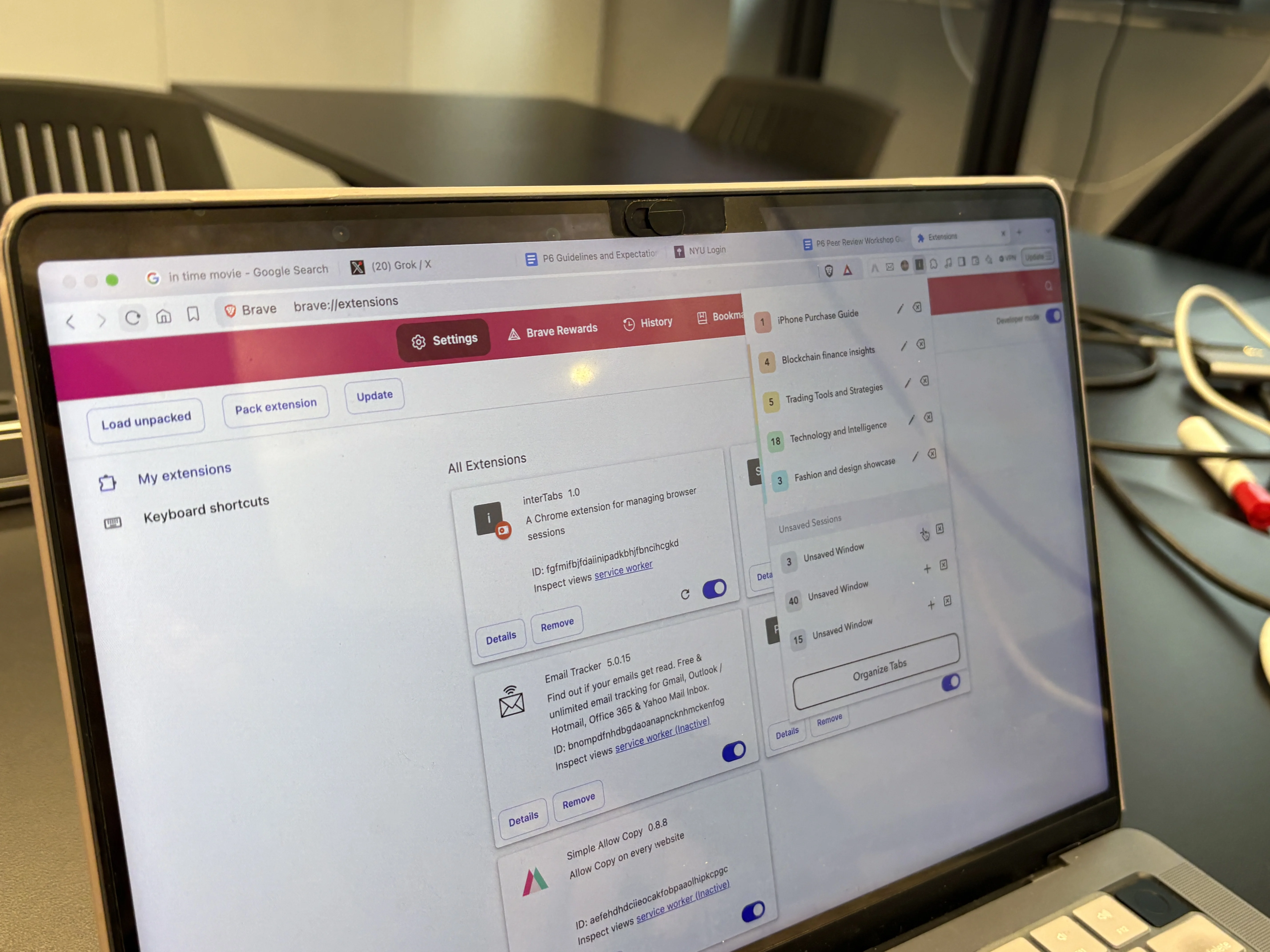 interTabs interface review in Figma